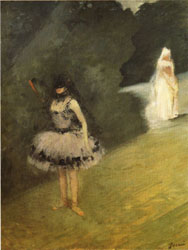 Jean-Louis Forain Dancer Standing behind a Stage Prop